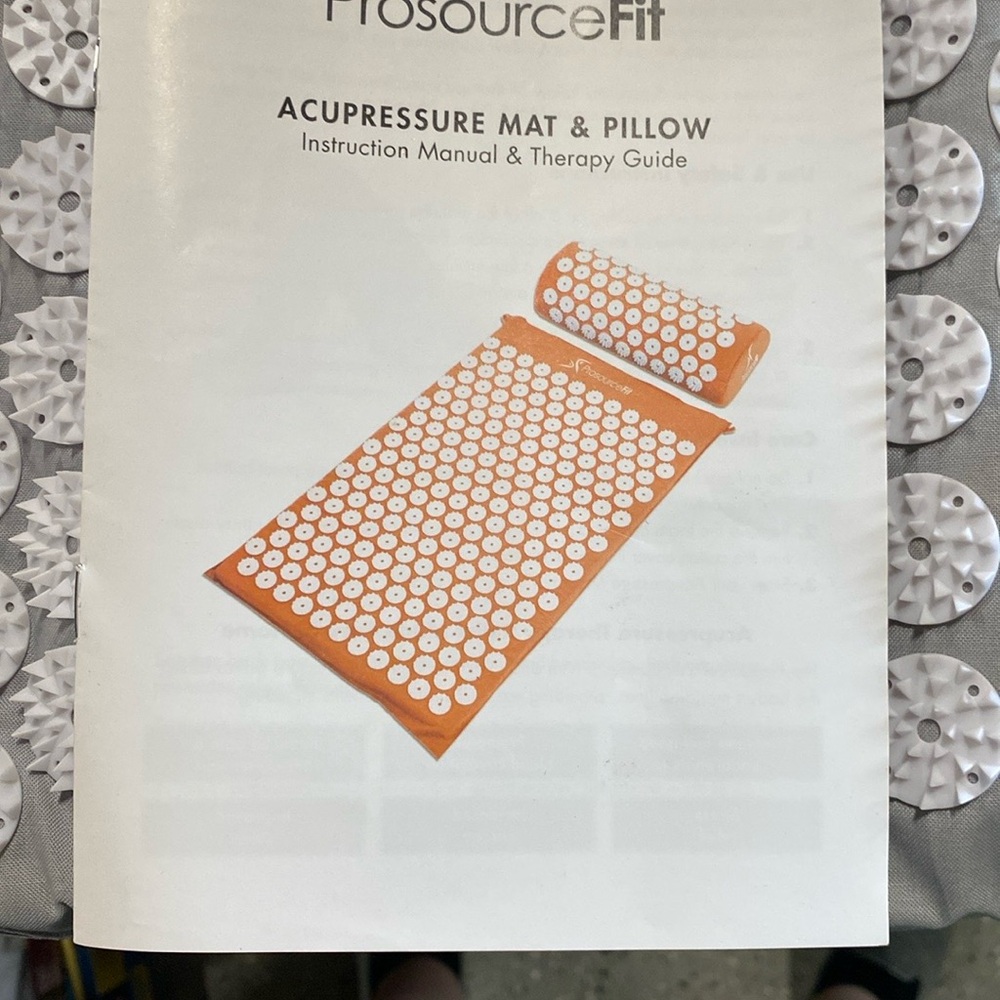 ProsourceFit Gray Acupressure Mat and Pillow Set